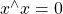x ^\wedge x = 0