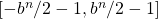 [-b^{n}/2-1, b^{n}/2-1]